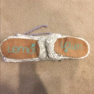 Lemon socks. One size fits all. Cream